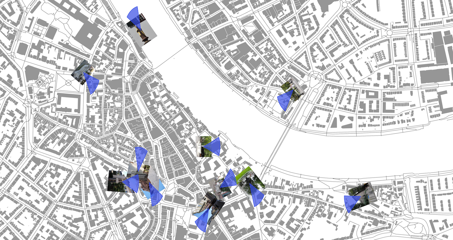Fotos auf der Karte der Basler Innenstadt