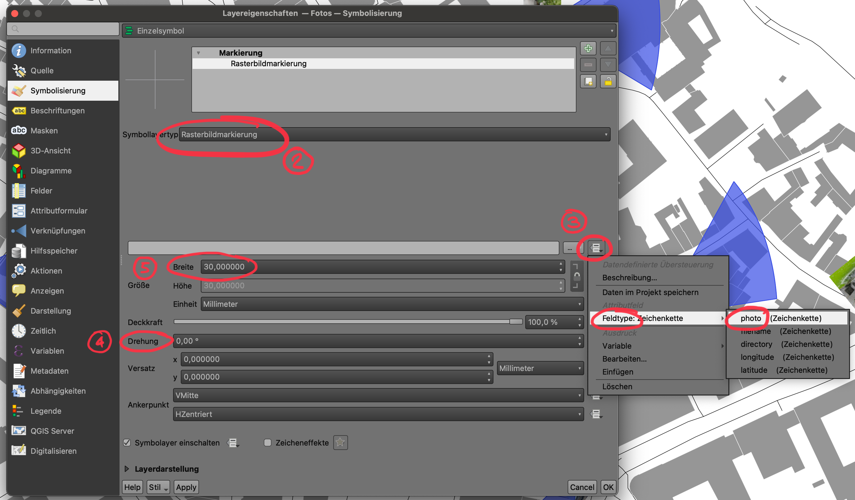 Rasterbildmarkierung