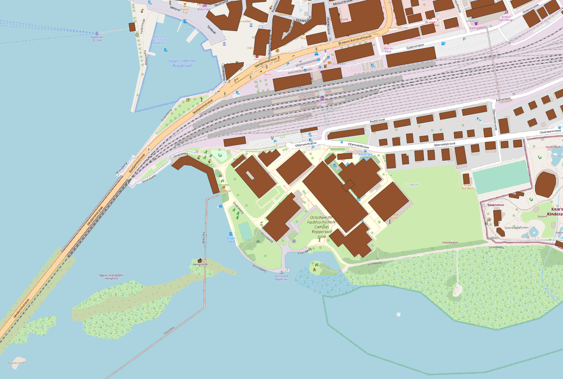 vektordaten mit einer osm basemap im hintergrund