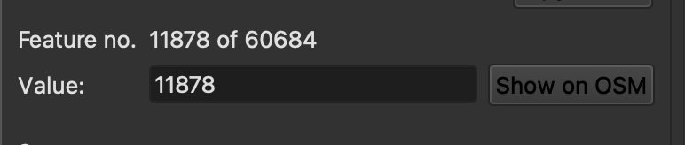 Go2NextFeature "`Show on OSM`" Knopf