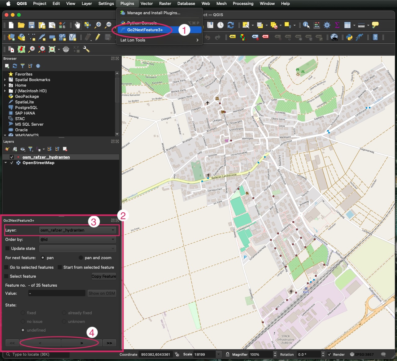 Übersicht Projektfenster mit Plugin