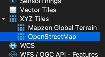 Standort OSM-Hintergrundlayer