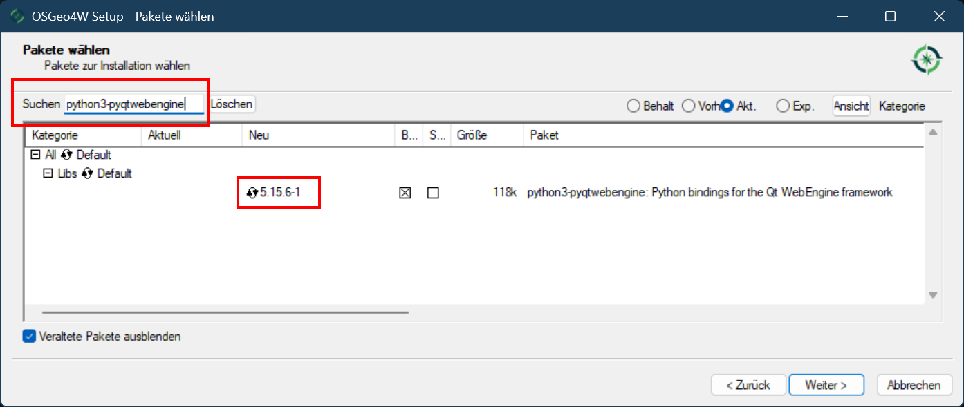 Installation von PyQtWebEngine