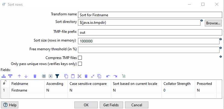 Sortieren nach `Firstname`