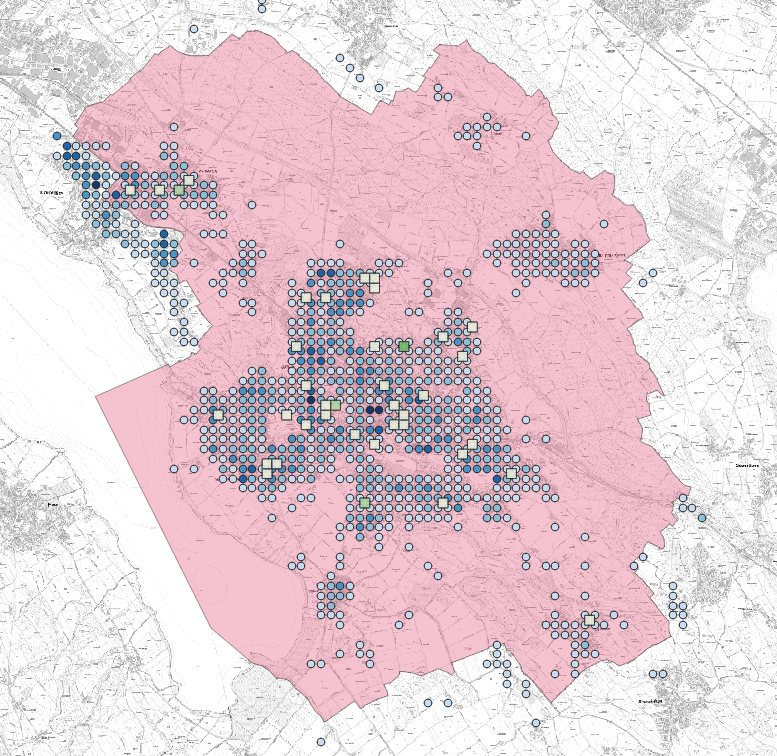 Map display of the visualization exercise