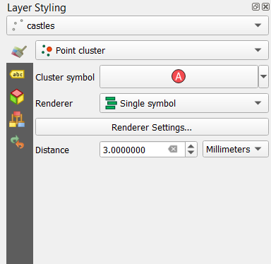 Point cluster options